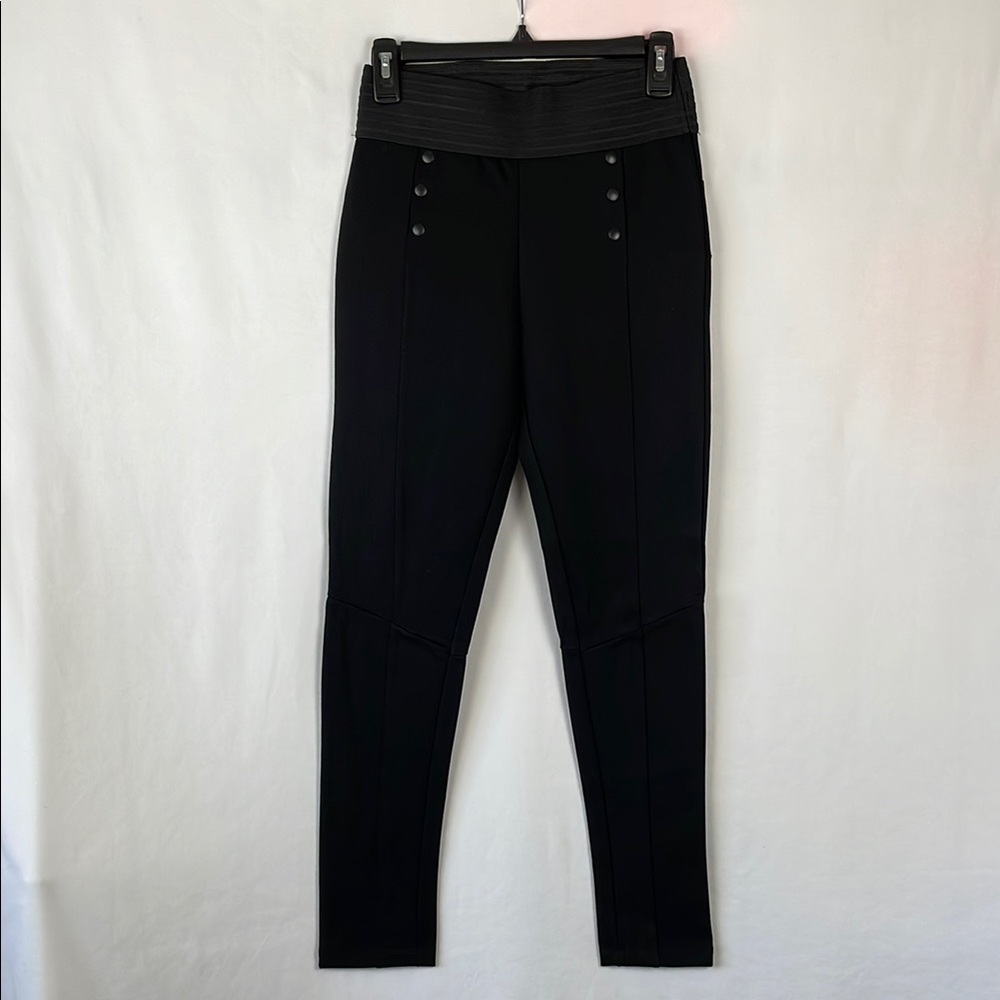 NWT Zara Basic Black Skinny Fit High-Waisted Body Shaping Leggings - Size Medium